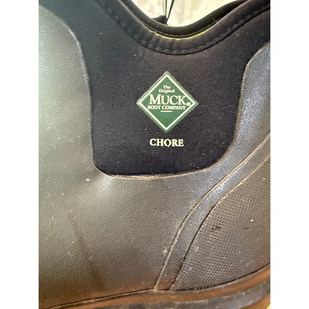 Muck Boot Company Chore Mens Black Waterproof Rubber Ankle Work Boots Size 13